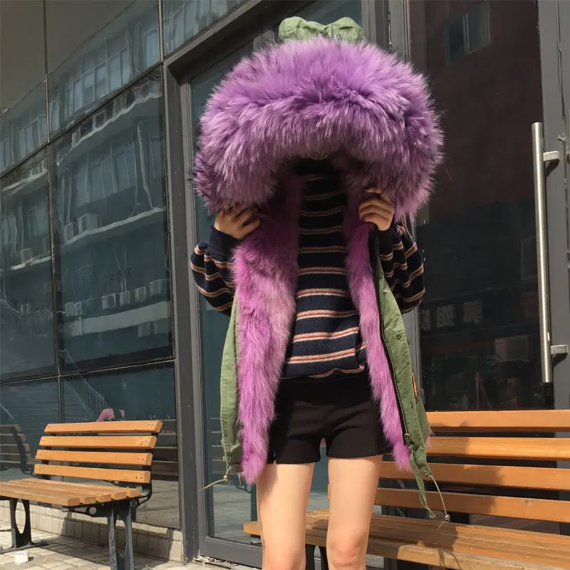 Фиолетовый fox Мех животных linging осень новый выбор Дизайн парка В виде ракушки