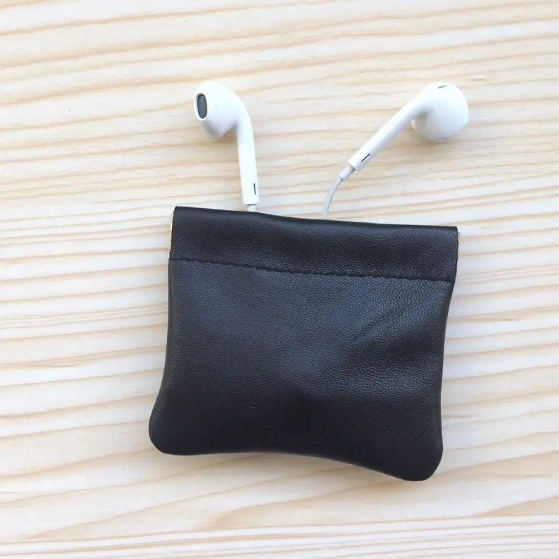 Чехол для наушников из натуральной кожи 3 цвета сумка Apple Airpods беспроводные