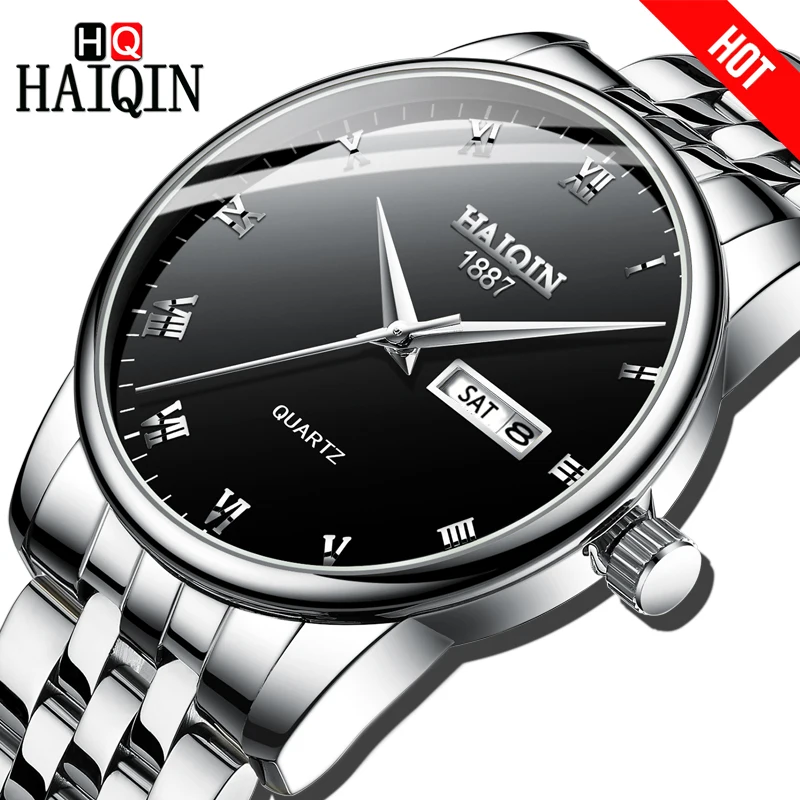 

HAIQIN Fashion Men watches Quartz Top brand casual sports clock sports waterproof male wrist watch luxury gift Relogio Masculino