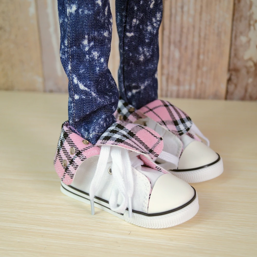 BJD/обувь Белые кроссовки Парусиновая спортивная обувь на плоской подошве для