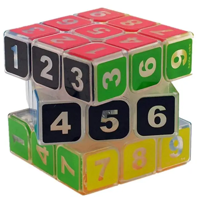Cuber Speed Sudoku 3x3 магический куб прозрачный 3x3x3 скоростной прозрачное тело с числами