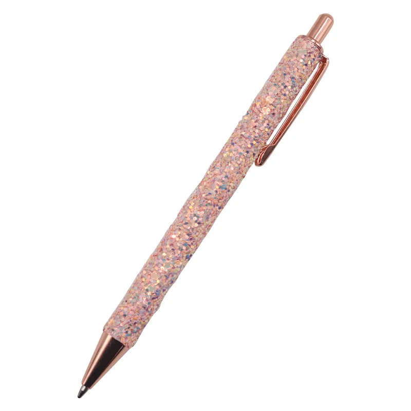 pink 3 pcs 3 шт. блестящая кристальная ручка или заправка 10 шт. высококлассная Подарочная Ручка канцелярия для учеников металлическая ручка для письма - Цвет: pink 3 pcs