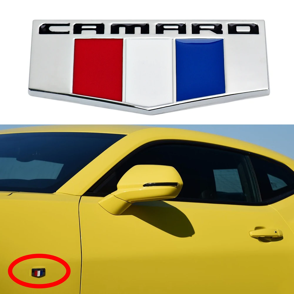 Металлический 3D стерео CAMARO значок эмблема Флаг Стикер для Шевроле Camaro надпись