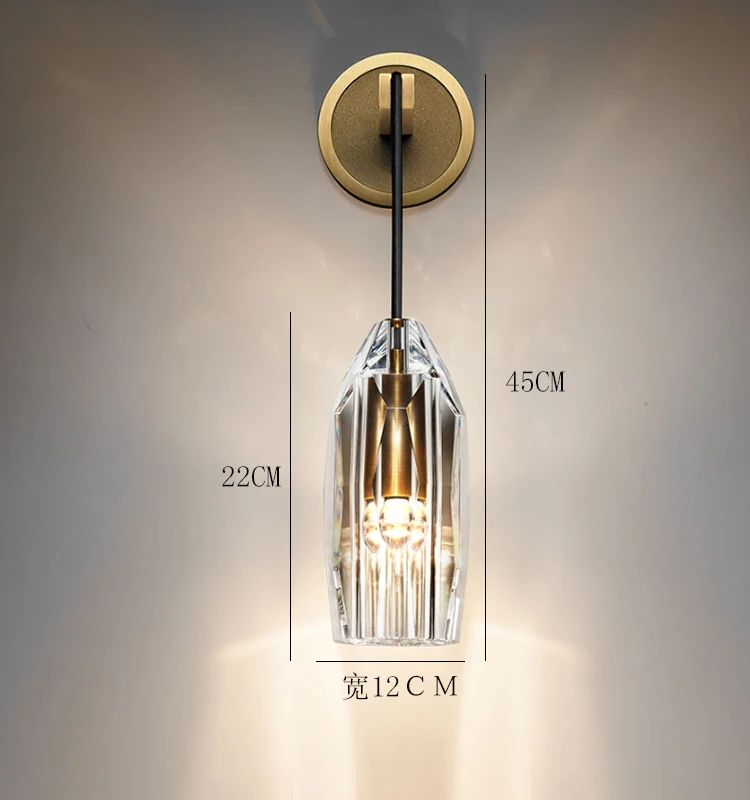 Креативный медный постсовременный светильник роскошный минималистичный