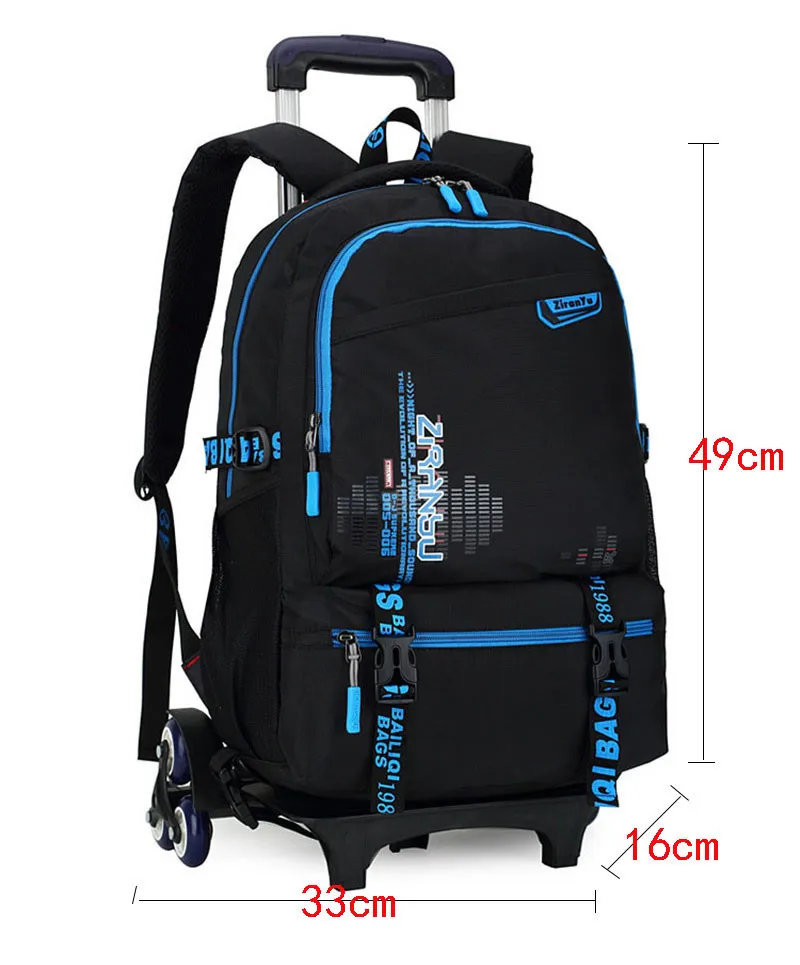 Съемный Детский рюкзак на колесиках с 6 колесами для девочек и мальчиков