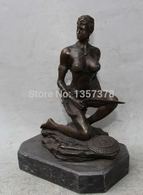 Shitou 00843 10 &quotКитайский Западный Бронзовый Мраморный сексуальный Belle Girl Lady War Sword