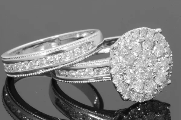 Luxury Promise ring sets 925 Sterling silver Cubic Zirconia Statement Party Wedding Band Rings for women Flower Finger Jewelry | Украшения