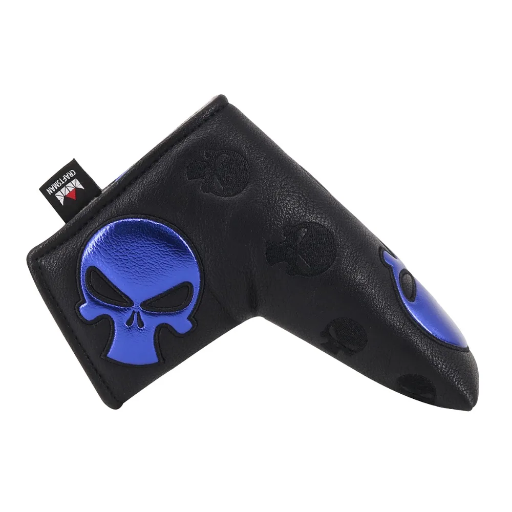 

Craftsman Putter Cover Blade Ping with Magnetic Closure Skull Embroidery Putter Cover Sports Waterproof