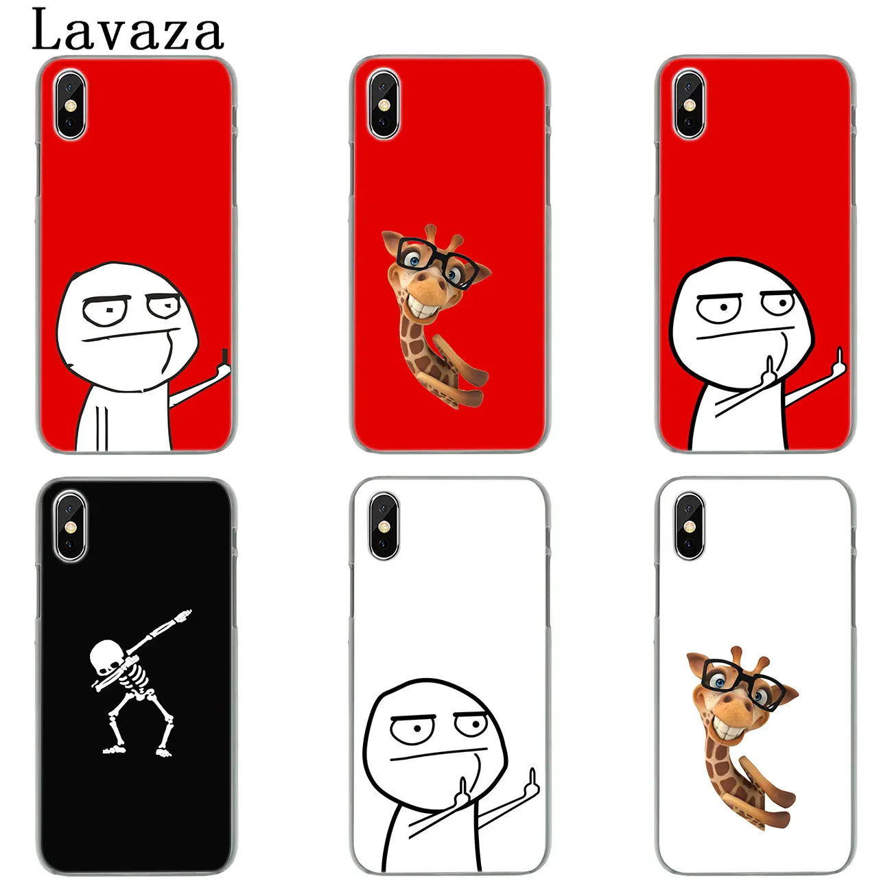 Lavaza meme лицевой средний палец Забавный мультфильм влюбленных жесткий чехол для