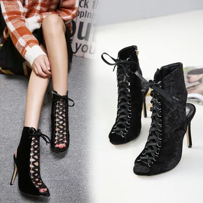 2018 весенние женские модные Европа и Америка на высокий каблук открытый носок