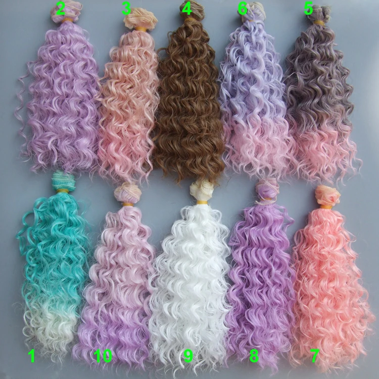 Качественные 20 см толстые термостойкие парики для кукол blyth 1/3 1/4 1/6 BJD ручной