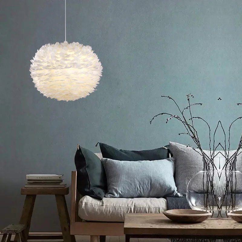 Постмодерн упрощенный подвесной светильник с перьями подвесные светильники