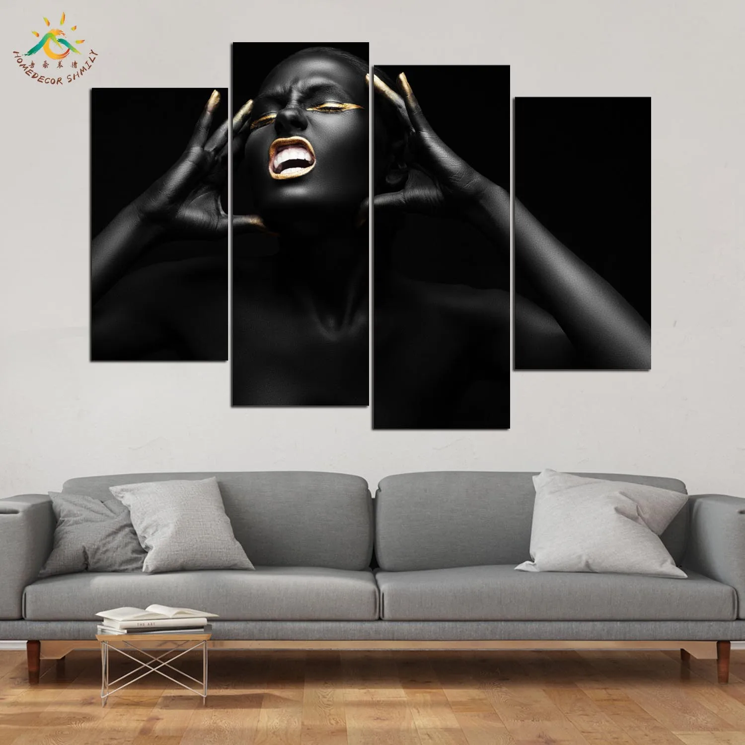 

Screaming Girl Wall Art HD Prints Canvas Art Painting Modular Picture And Poster Canvas Painting Decoration Home 4 or 5 PIECES