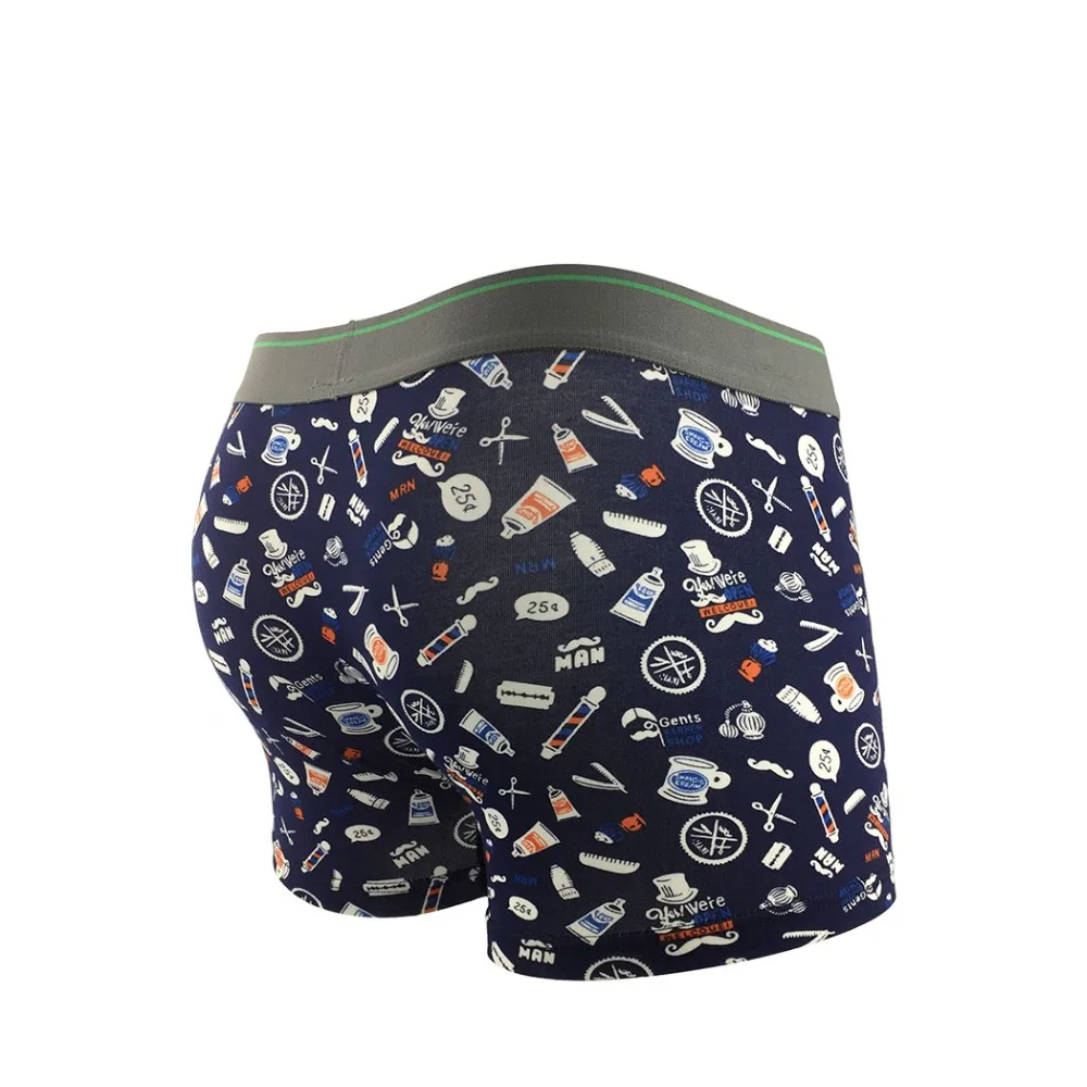 Высокое качество Мультфильм городской стиль мужские хлопковые боксеры нижнее