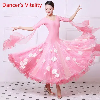 Танцевальные платья для осени и зимы танцевальные дружбы отдыха костюм вальса |