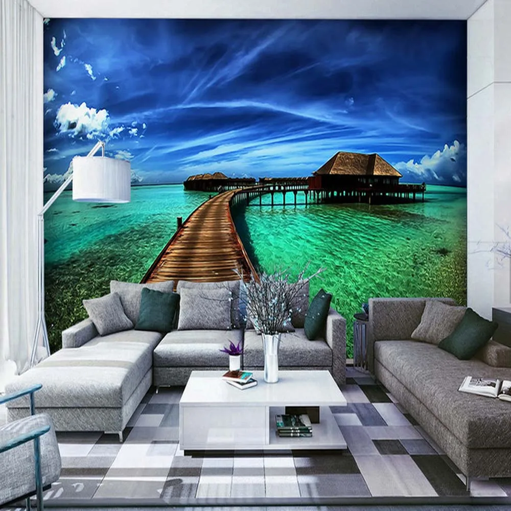 Modern Nature Landscape Wall Mural Photo Wallpapers for TV Background Cafe Home Decor Paper Roll Papel De Parede 3D Sala | Обустройство