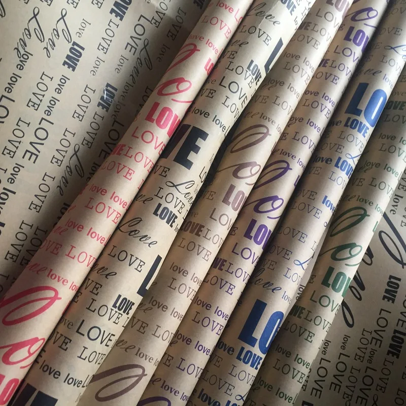 10 шт./лот крафт бумага для упаковки цветов оберточная подарков упаковочные