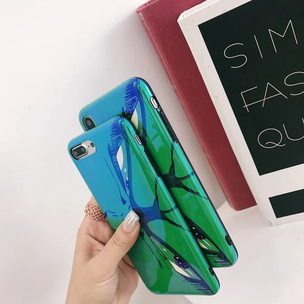 Мягкий чехол IMD с мультяшными глазами для iPhone 6 6Plus 6s plus 7 7Plus 8 8Plus X Xs XR Max телефона