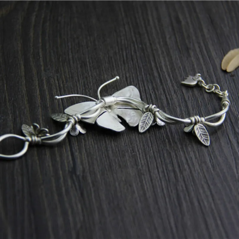 Многослойные браслеты и ручной работы с цветами из стерлингового серебра 925