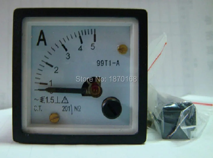 

99T1 AC 0-5A 5A Analog Ammeter Panel AMP Current Meter Gauge 99T1 Amperemeter