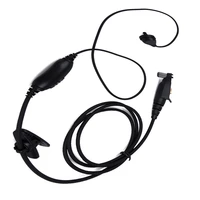 for motorola gp328plus vox black covert acoustic tube earpiece ptt mic headset gp338plus gp344 gp388 walkie talkie two way radio