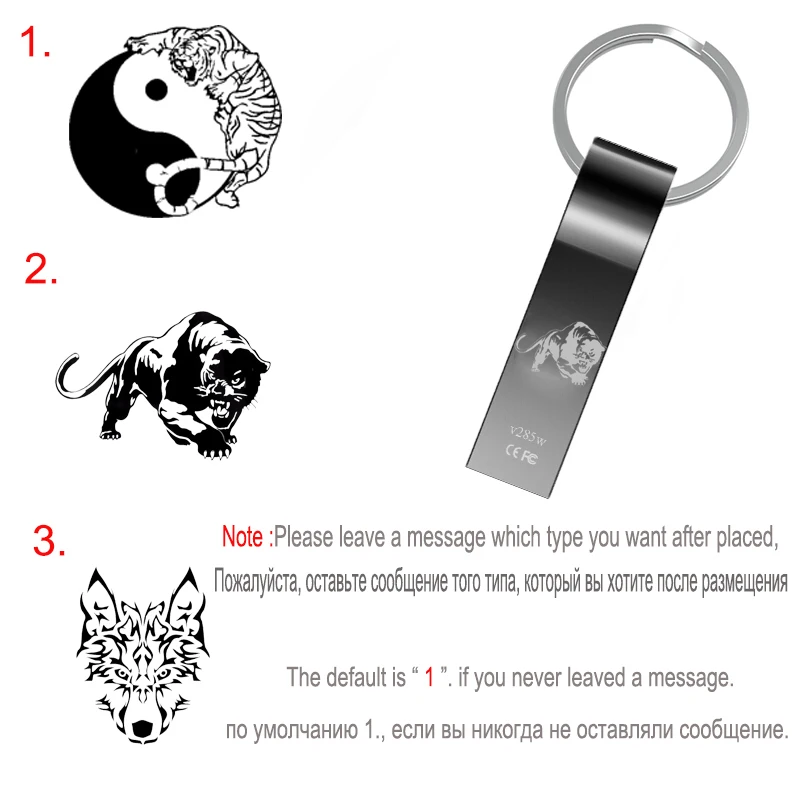 v285w-animal Флэш-накопитель USB HP 64 ГБ 32 ГБ Металлический USB-логотип DIY Цветок дракона Скорпион Мини-ручка с флеш-памятью 16 ГБ Флэш-кар - Цвет: v285w-animal