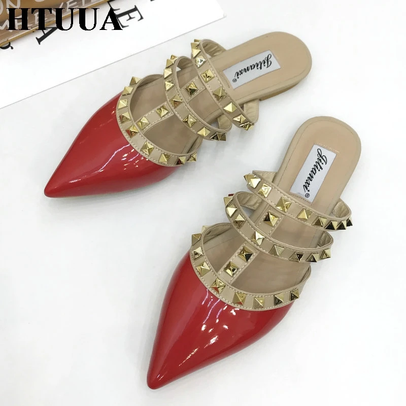 HTUUA/Новинка 2019 года летние шлепанцы на плоской подошве женские фирменные