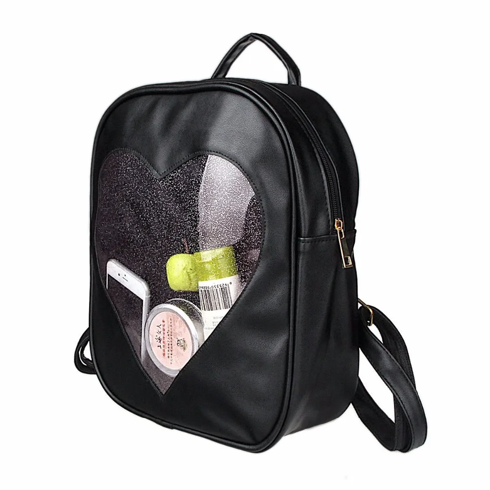 Ita bag DIY милые прозрачные рюкзаки в форме сердца школьные сумки Харадзюку для