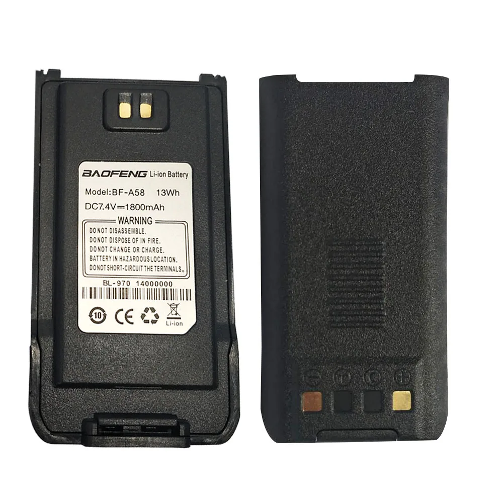 Оригинальный Baofeng A58 аккумулятор 7 4 v 1800mah литий ионный для BF двухстороннее