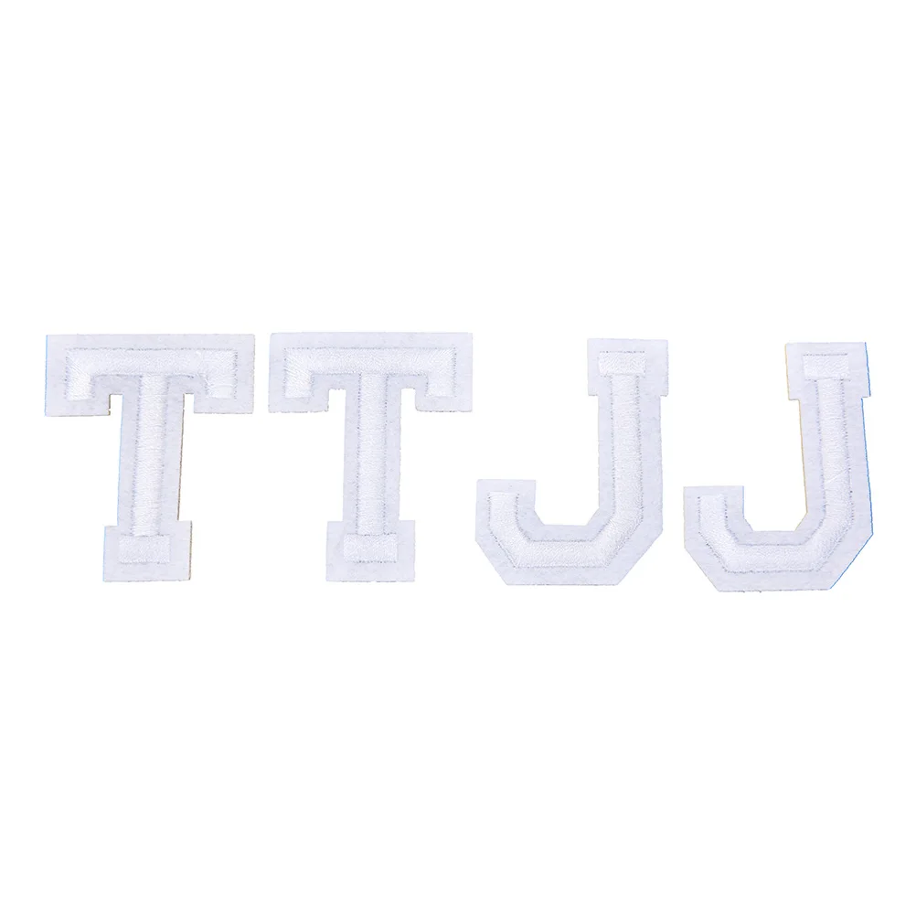 1 шт. белые английские буквы патч Сделай Сам утюжок на вышивке патчи для одежды