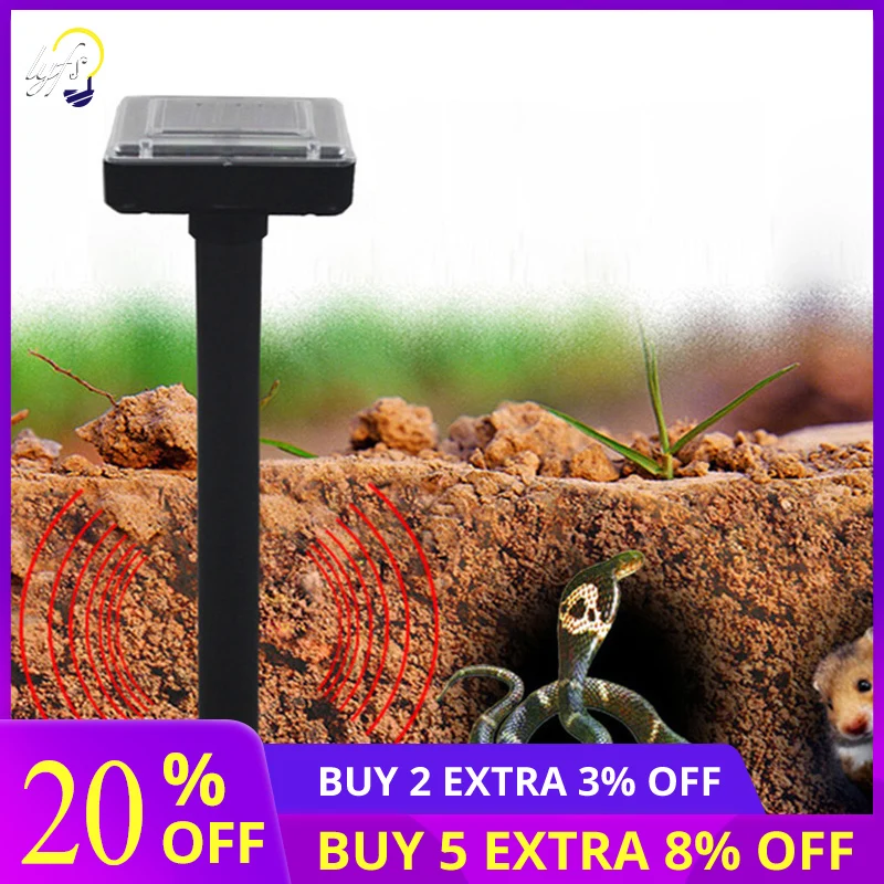 Спайк Смарт на солнечных батареях репеллент от моли Chaser для улицы газон сад ярдов