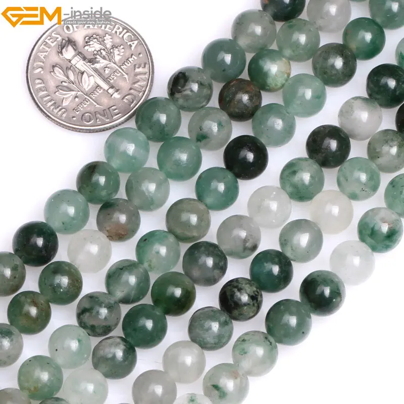 Камень внутри натуральный круглый зеленый Африка Халцедон камень бусины для