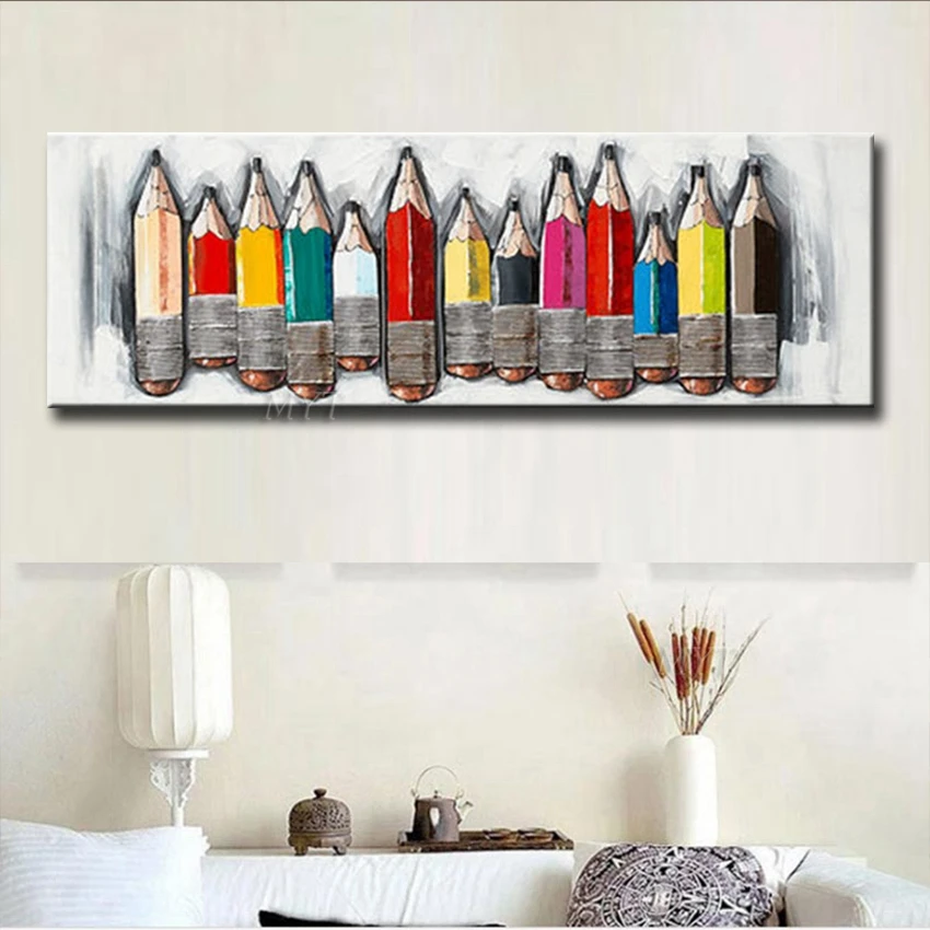 Много карандашей художественная картина 100% ручная работа абстрактная маслом на