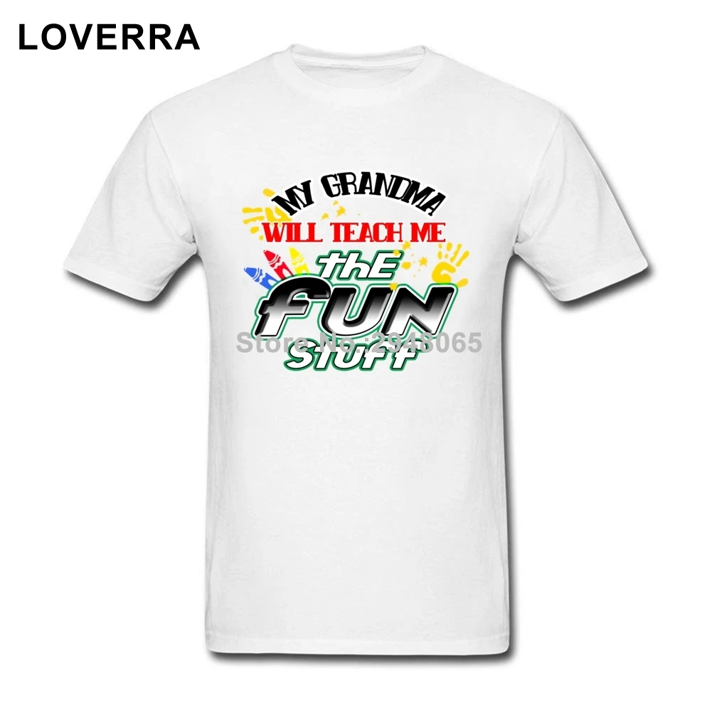 О-образным вырезом бабушка научить забавы Для мужчин футболка Летняя одежда