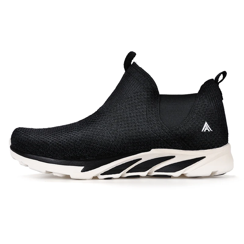 Легкие дышащие кроссовки для Для женщин Slip-on осень-зима Летающий ткачество Прогулки Кроссовки Женская спортивная обувь для пробежек - Цвет: Black Yarn