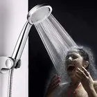 Ручная душевая головка для ванной комнаты с высоким турбо давлением энергосберегающая водосберегающая насадка для ванной
