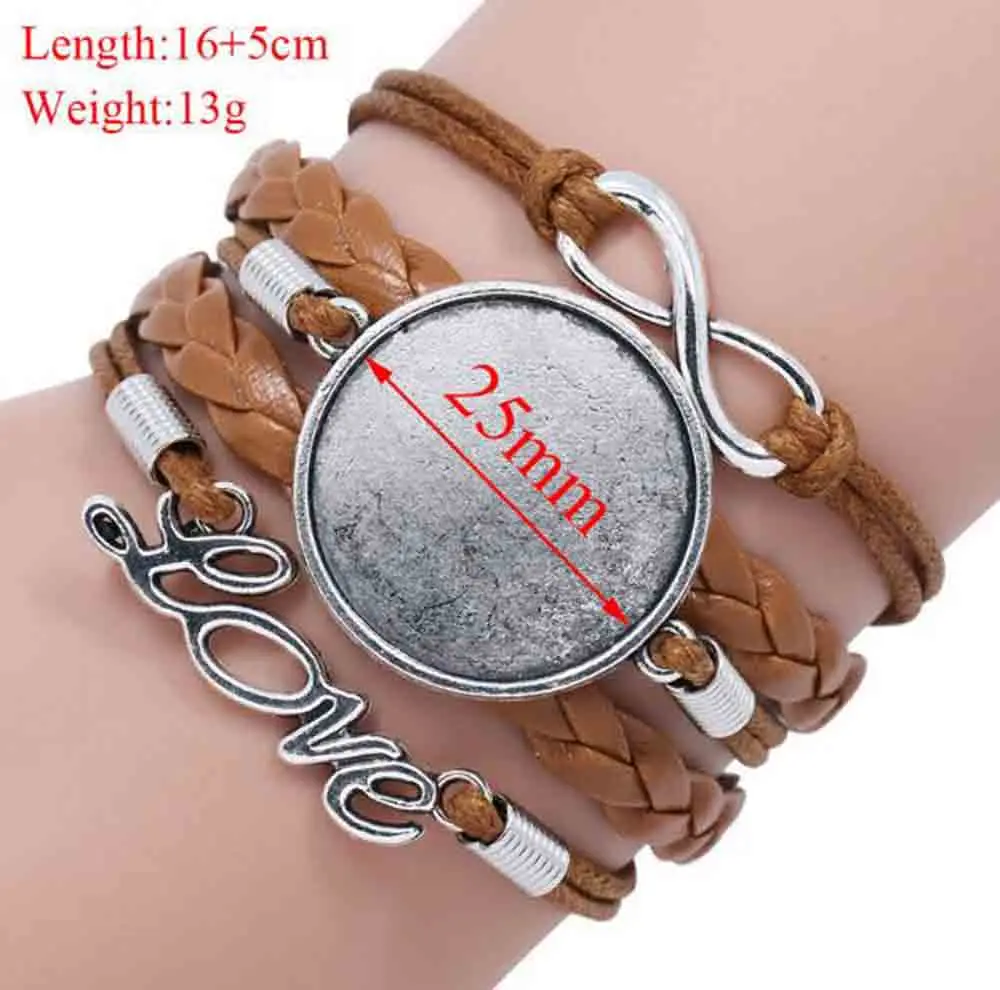 Женский Круглый браслет с изображением животных ювелирные изделия мопса лучший