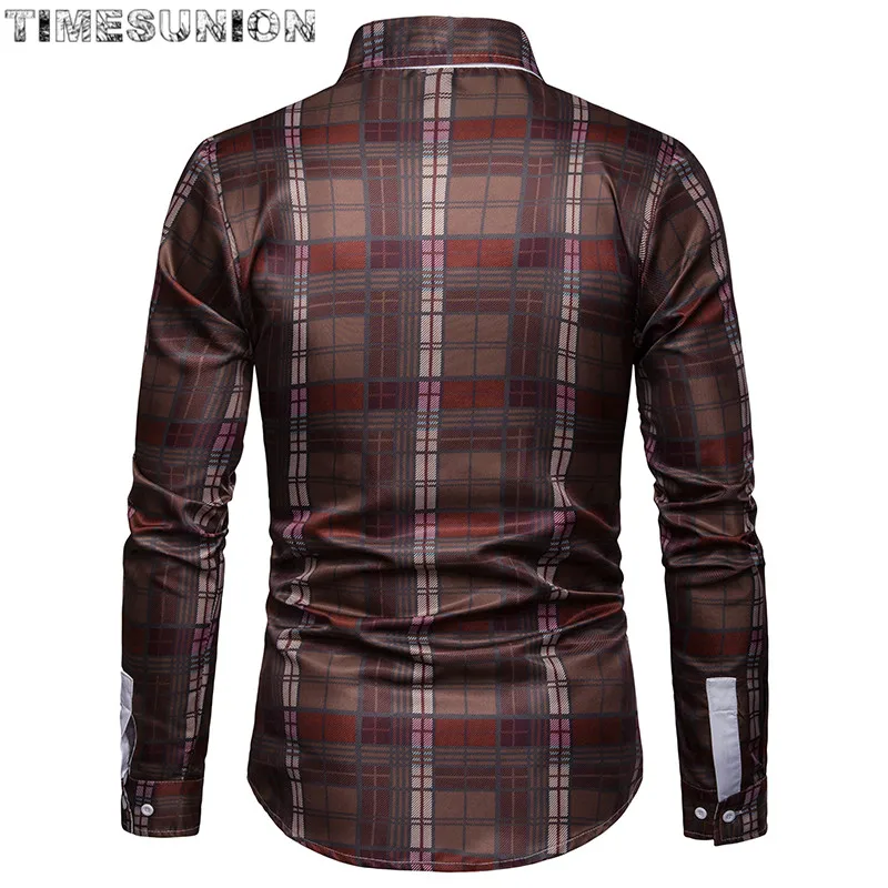 Рубашка в клетку Chemise Homme оксфордская рубашка на пуговицах повседневная