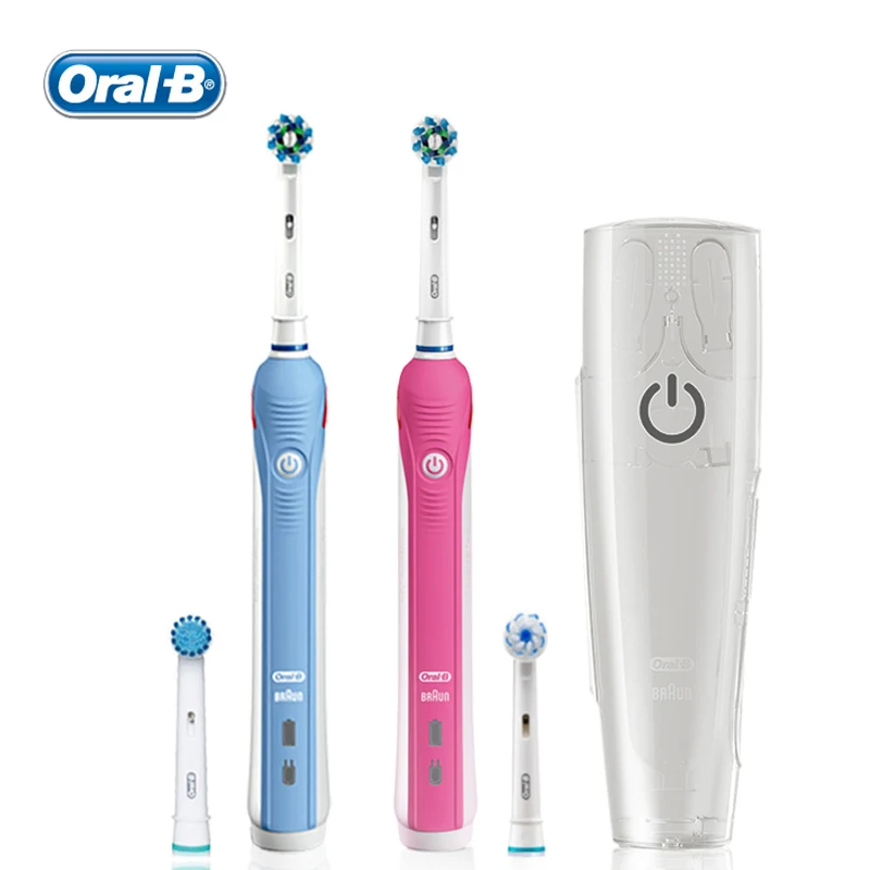 Зубная щетка OralB Pro2000 звуковая электрическая с 2 сменными насадками и датчиком