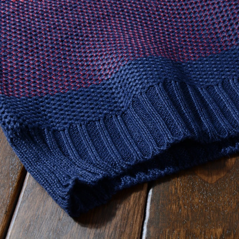 

2020 Autumn Winter Wool Striped Sweater Mens Brand Casual Blue Male Sweater O-Neck Slim Fit Knitting Men Sweaters Pullovers 50