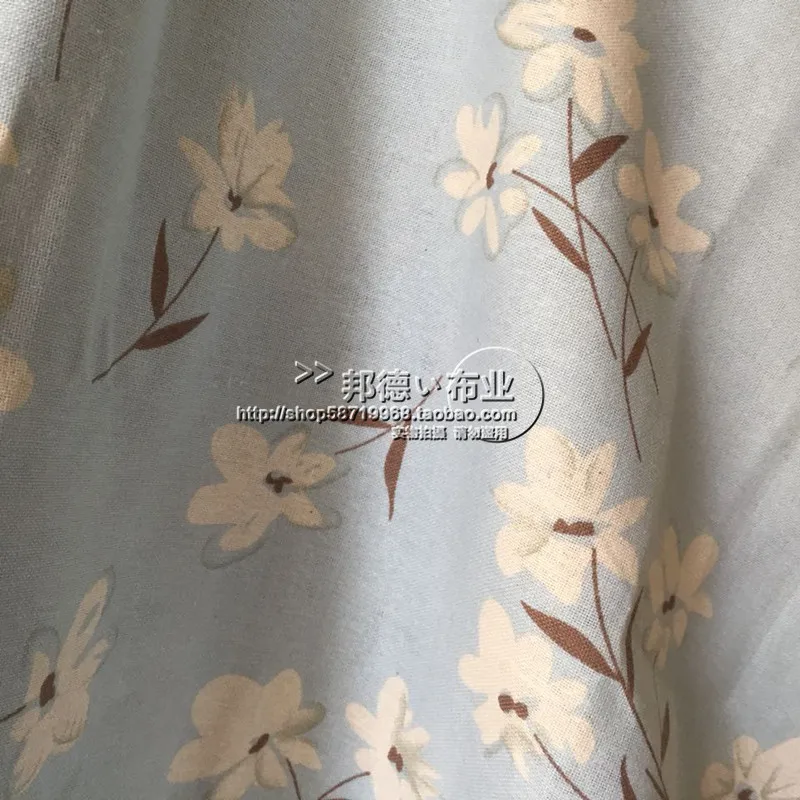 

Blue Narcissus pure linen cloth dyeing fabric wholesale fresh flowers