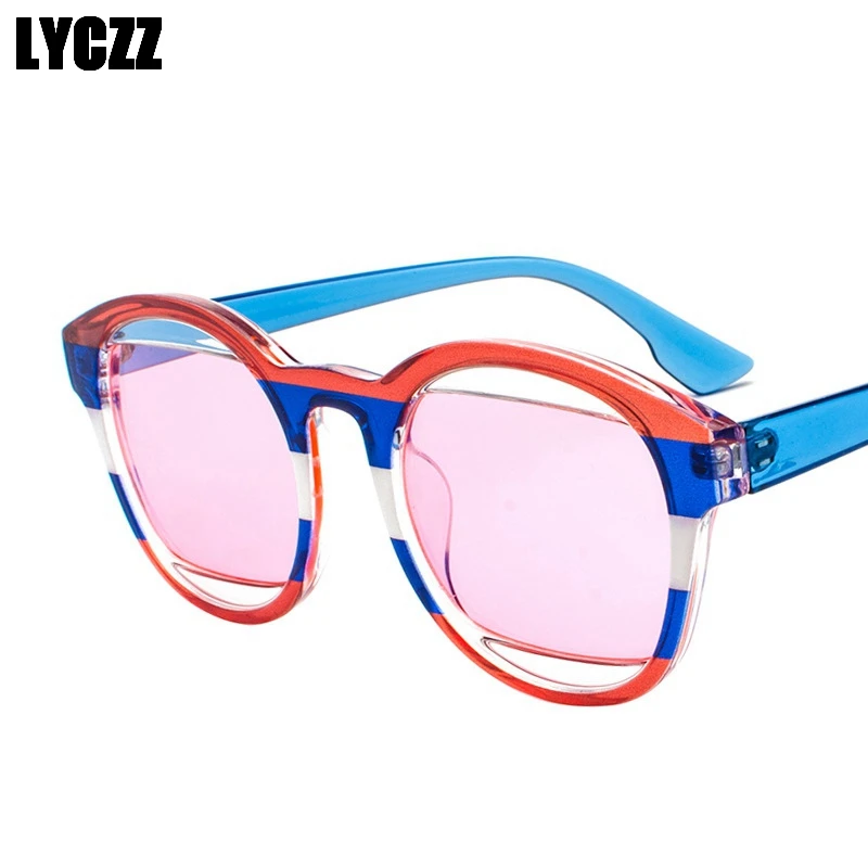 LYCZZ Harajuku флаг шаблон солнцезащитные очки для женщин Модный кошачий глаз