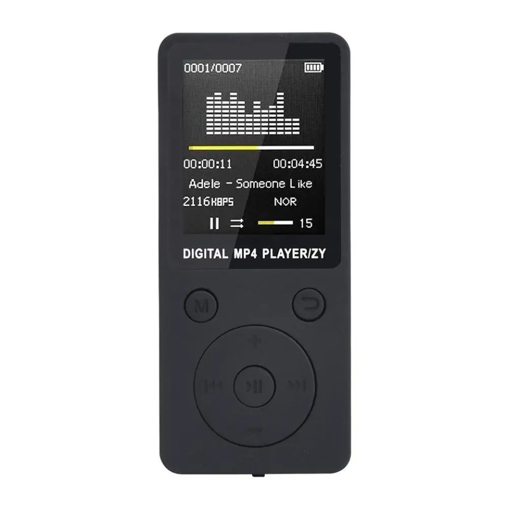 Черный Портативный MP3 плеер Спорт Walkman HiFi MP3 Музыкальные плееры без потерь Звук Музыкальный плеер FM рекордер поддержка 32G карта памяти mp3 - Цвет: Черный