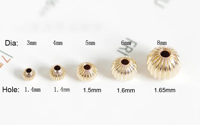 10 шт. круглые бусины в форме тыквы 3 8 мм|spacer beads|beads spacers beadsfor jewelry making |