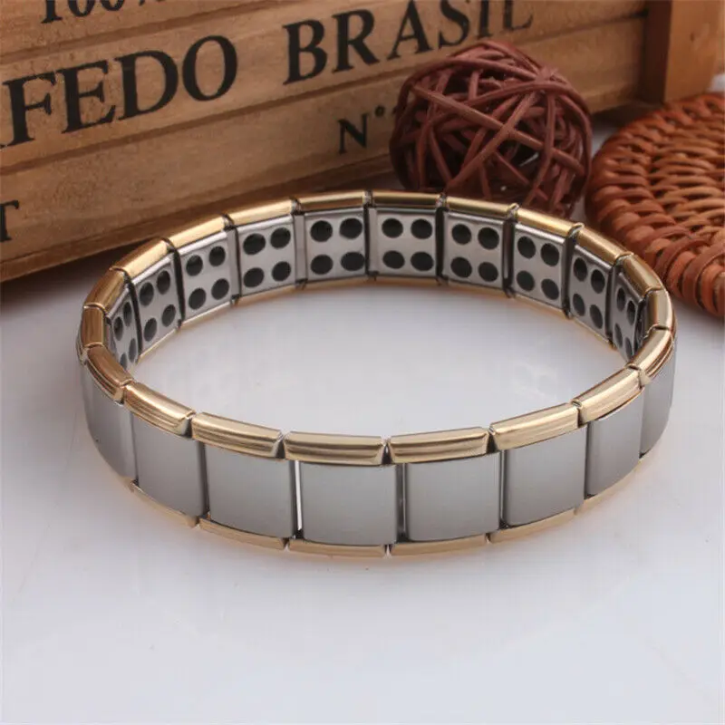 Hirigin 2019 Therapeutic Men Fasion Titanium Steel Elastic Therapy Energy Bracelet Health Care Gift | Украшения и аксессуары