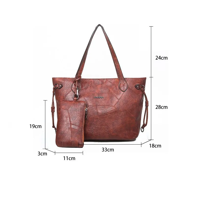 2 шт./набор женские кожаные сумки высокое качество кошельки и сумочки Sac A Main