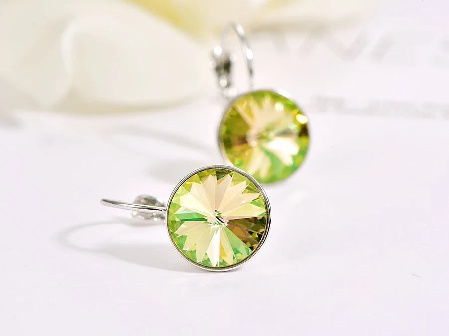 Новые модные серьги-гвоздики с кристаллами Swarovski, круглые женские серьги Bella, элегантные вечерние серьги, свадебные украшения, подарок для мамы