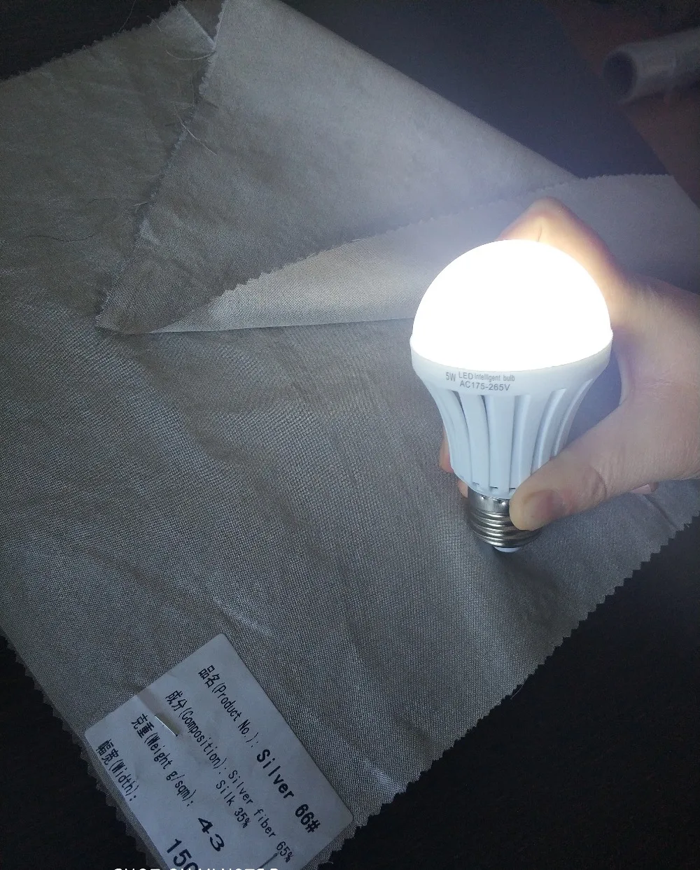 

65% silver fiber 35% silk shielding fabric radiation protection electroconductive fabric