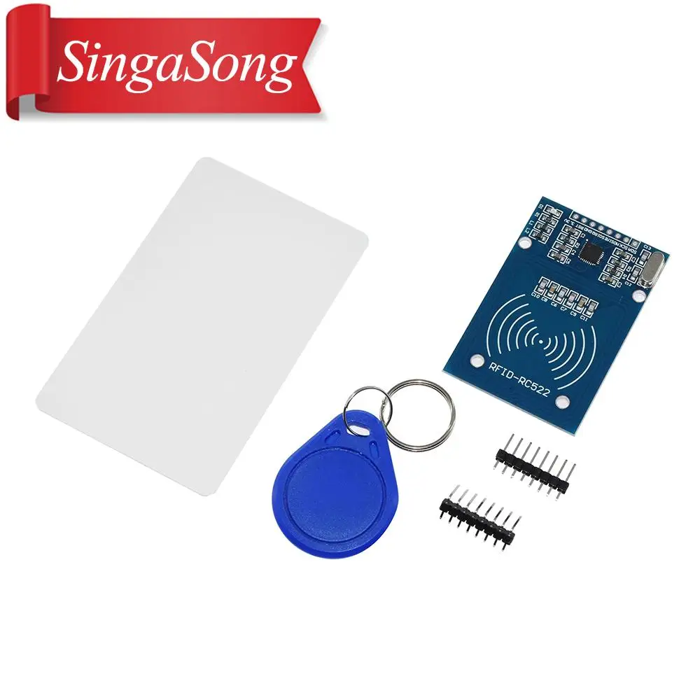MFRC-522 kit 1 комплект MFRC-522 RC-522 RC522 13,56 МГц RFID модуль для arduino комплект SPI писатель IC карта с IC картой с программным обеспечением UNO - Цвет: MFRC-522 kit