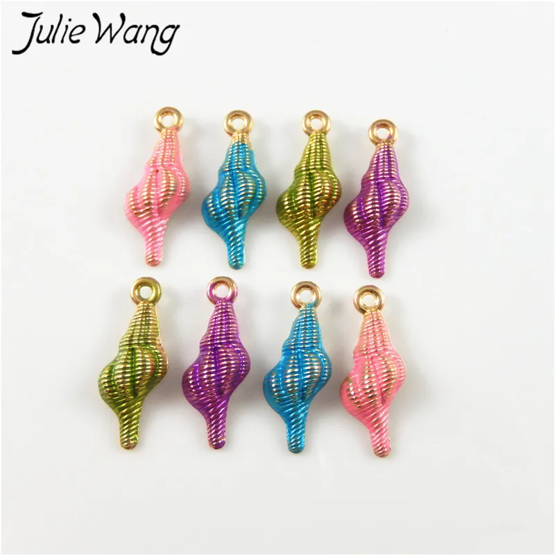 Julie Wang 16 шт. зеленые фиолетовые розовые синие Разноцветные Оптовые эмалевые сплав
